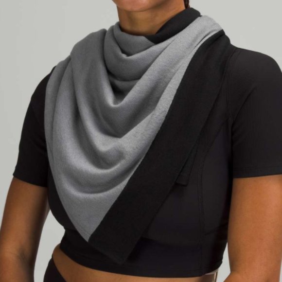 lululemon athletica Accessories - Lululemon Black and Gray Poncho/Scarf